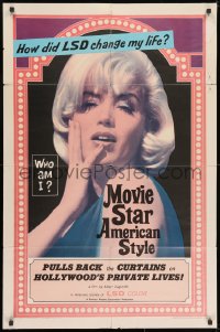 9p584 MOVIE STAR AMERICAN STYLE OR; LSD I HATE YOU 1sh 1966 life with LSD, sexy Monroe look-alike!