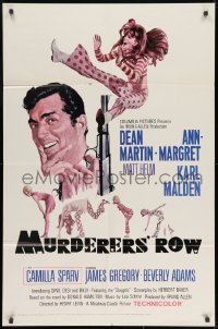 9p593 MURDERERS' ROW 1sh 1966 art of spy Dean Martin as Matt Helm & sexy Ann-Margret by McGinnis!