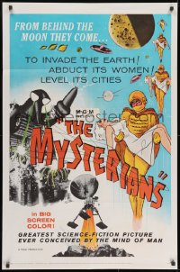 9p598 MYSTERIANS 1sh 1959 they're abducting Earth's women & leveling its cities, MGM printing!
