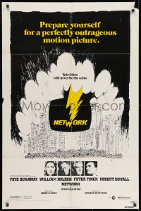 9p606 NETWORK 1sh 1976 written by Paddy Cheyefsky, William Holden, Sidney Lumet classic!