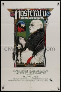 9p625 NOSFERATU THE VAMPYRE 1sh 1979 Werner Herzog, Palladini art of vampire Klaus Kinski!