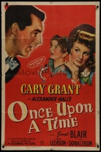 9p638 ONCE UPON A TIME style A 1sh 1944 close-up art of Cary Grant & Janet Blair, rare!