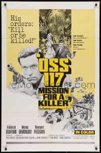 9p644 OSS 117 MISSION FOR A KILLER 1sh 1964 Frederick Stafford & sexy Mylene Demongeot!