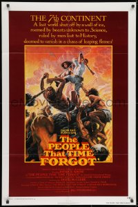 9p665 PEOPLE THAT TIME FORGOT 1sh 1977 Edgar Rice Burroughs, a lost continent shut off by ice!