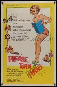 9p677 PLEASE TURN OVER 1sh 1961 English comedy, sexy artwork of woman in nightie!