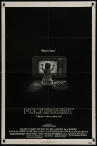 9p680 POLTERGEIST style B 1sh 1982 Tobe Hooper & Steven Spielberg, the first real ghost story!
