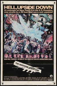 9p686 POSEIDON ADVENTURE 1sh 1972 if you've only seen it once, you haven't seen it all!