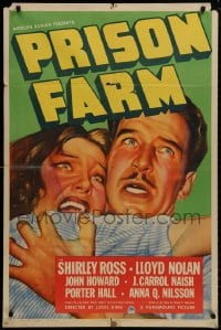 9p692 PRISON FARM style A 1sh 1938 Shirley Ross is in jail & prison doctor Lloyd Nolan helps her!