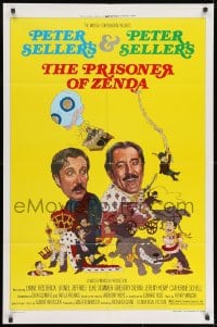 9p693 PRISONER OF ZENDA 1sh 1979 Elke Sommer & wacky art of Peter Sellers in 3 roles!