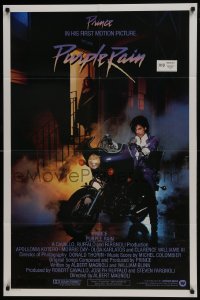 9p700 PURPLE RAIN int'l 1sh 1984 Prince riding motorcycle, in his first motion picture!
