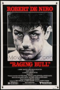 9p708 RAGING BULL 1sh 1980 Hagio art of Robert De Niro, Martin Scorsese boxing classic!
