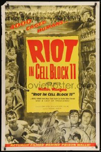 9p730 RIOT IN CELL BLOCK 11 1sh 1954 directed by Don Siegel, Sam Peckinpah, 4,000 caged humans!