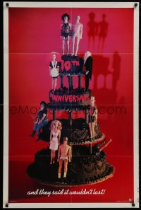 9p739 ROCKY HORROR PICTURE SHOW 1sh R1985 10th anniversary, Barbie Dolls on cake image, recalled!