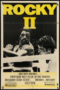 9p742 ROCKY II 1sh 1979 different action image of Sylvester Stallone & Weathers fighting in ring!