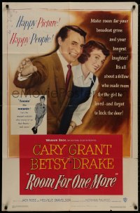 9p745 ROOM FOR ONE MORE 1sh 1952 great artwork of Cary Grant & Betsy Drake!