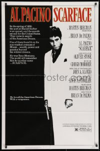 9p763 SCARFACE 1sh 1983 Al Pacino as Tony Montana, Brian De Palma, Oliver Stone!