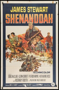 9p774 SHENANDOAH 1sh 1965 James Stewart, Civil War, great Frank McCarthy artwork!