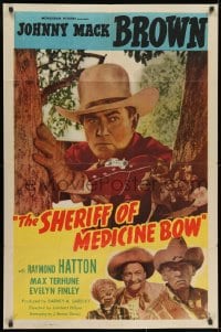 9p775 SHERIFF OF MEDICINE BOW 1sh 1948 cowboy Johnny Mack Brown, Raymond Hatton, Max Terhune!