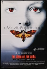 9p778 SILENCE OF THE LAMBS int'l 1sh 1991 image of Anthony Hopkins with moth over mouth!