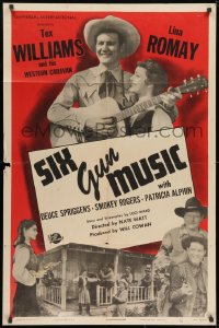 9p785 SIX GUN MUSIC 1sh 1949 Tex Williams & his Western Caravan, Lina Romay!
