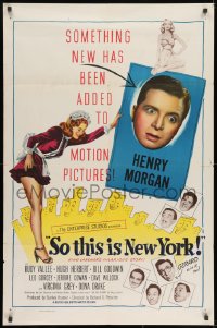 9p793 SO THIS IS NEW YORK 1sh 1948 Henry Morgan, Rudy Vallee, Hugh Herbert, sexy Virginia Grey