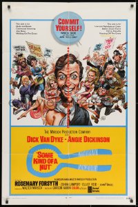 9p796 SOME KIND OF A NUT int'l 1sh 1969 zany Jack Davis art of half-bearded Dick Van Dyke!