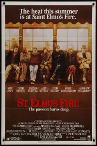 9p806 ST. ELMO'S FIRE 1sh 1985 Rob Lowe, Demi Moore, Emilio Estevez, Ally Sheedy, Judd Nelson