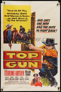 9p900 TOP GUN 1sh 1955 only Sterling Hayden had the guts to fight back!