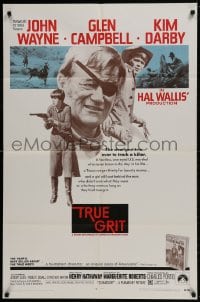 9p913 TRUE GRIT 1sh 1969 John Wayne as Rooster Cogburn, Kim Darby, Glen Campbell
