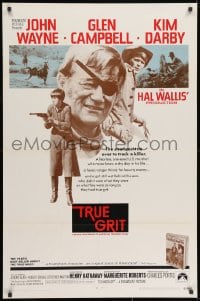 9p914 TRUE GRIT int'l 1sh 1969 John Wayne as Rooster Cogburn, Kim Darby, Glen Campbell