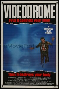 9p934 VIDEODROME 1sh 1983 David Cronenberg, James Woods, huge c/u of Debbie Harry, sci-fi!