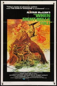 9p955 WHEN EIGHT BELLS TOLL int'l 1sh 1971 from Alistair MacLean's novel, cool artwork!
