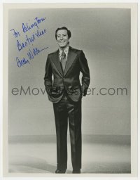 9r775 ANDY WILLIAMS signed 8x10 REPRO still 1980s full-length smiling portrait of the singer!