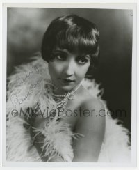 9r794 BESSIE LOVE signed 8x10 REPRO still 1980s glamorous portrait with bare shoulder & feathers!