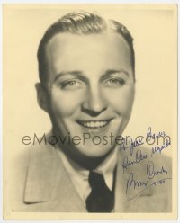 9r304 BING CROSBY signed deluxe 8x10 still 1934 youthful head & shoulders portrait of the singer!