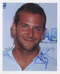 9r677 BRADLEY COOPER signed color 8.5x10.5 REPRO still 2010s smiling portrait of the leading man!