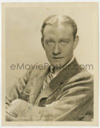 9r327 CONRAD NAGEL signed 8x10.25 still 1930s great MGM studio portrait wearing suit & tie!