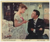 9r275 DEBBIE REYNOLDS signed color 8x9.75 still #8 1955 c/u with Frank Sinatra in The Tender Trap!