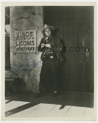 9r337 DON 'RED' BARRY signed 8x10.25 still 1950 rolling a cigarette in I Shot Billy the Kid!