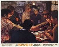 9r276 DONALD SUTHERLAND signed color 8x10 still 1970 in the poker gambling scene from MASH!