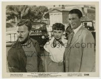9r345 EDDIE ALBERT signed 8x10 still 1953 with Audrey Hepburn & Gregory Peck in Roman Holiday!