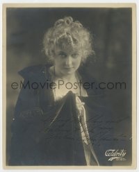 9r347 EDNA HUNTER signed deluxe 8x10 still 1916 portrait of the silent actress by Celebrity Studio!