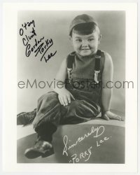 9r845 EUGENE LEE signed 8x10 REPRO still 1980s adorable posed portrait of Our Gang's Porky!