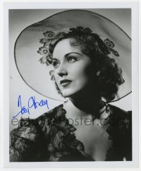 9r850 FAY WRAY signed 8.25x10 REPRO still 1980s beautiful portrait in lace dress & hat!