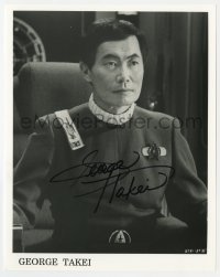 9r612 GEORGE TAKEI signed 8x10 publicity still 1990s great close up as Mr. Sulu in Star Trek VI!