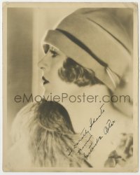 9r370 GERTRUDE ASTOR signed deluxe 8x10 still 1920s great profile portrait wearing hat & feathers!