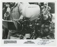 9r377 GRAEME CLIFFORD signed 8x9.75 still 1982 candid of the director by camera filming Frances!