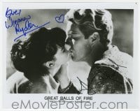 9r378 GREAT BALLS OF FIRE signed 8x10 still 1989 by BOTH Winona Ryder AND Dennis Quaid!