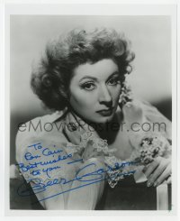 9r863 GREER GARSON signed 8x10 REPRO still 1980s great portrait wearing lace trimmed blouse!