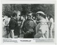 9r380 HAL NEEDHAM signed 8x10 still 1981 with Dom DeLuise & writer Brock Yates in Cannonball Run!
